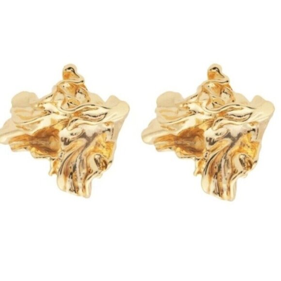 Amber Sceats Reese Earrings 24K Gold Plated New - Picture 1 of 5